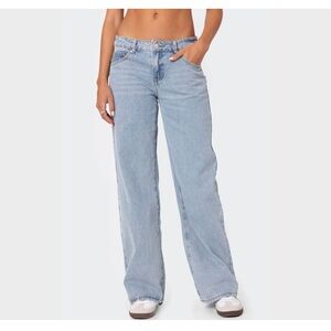 Edikted RAELYNN LOW RISE JEANS LIGHT BLUE / XS